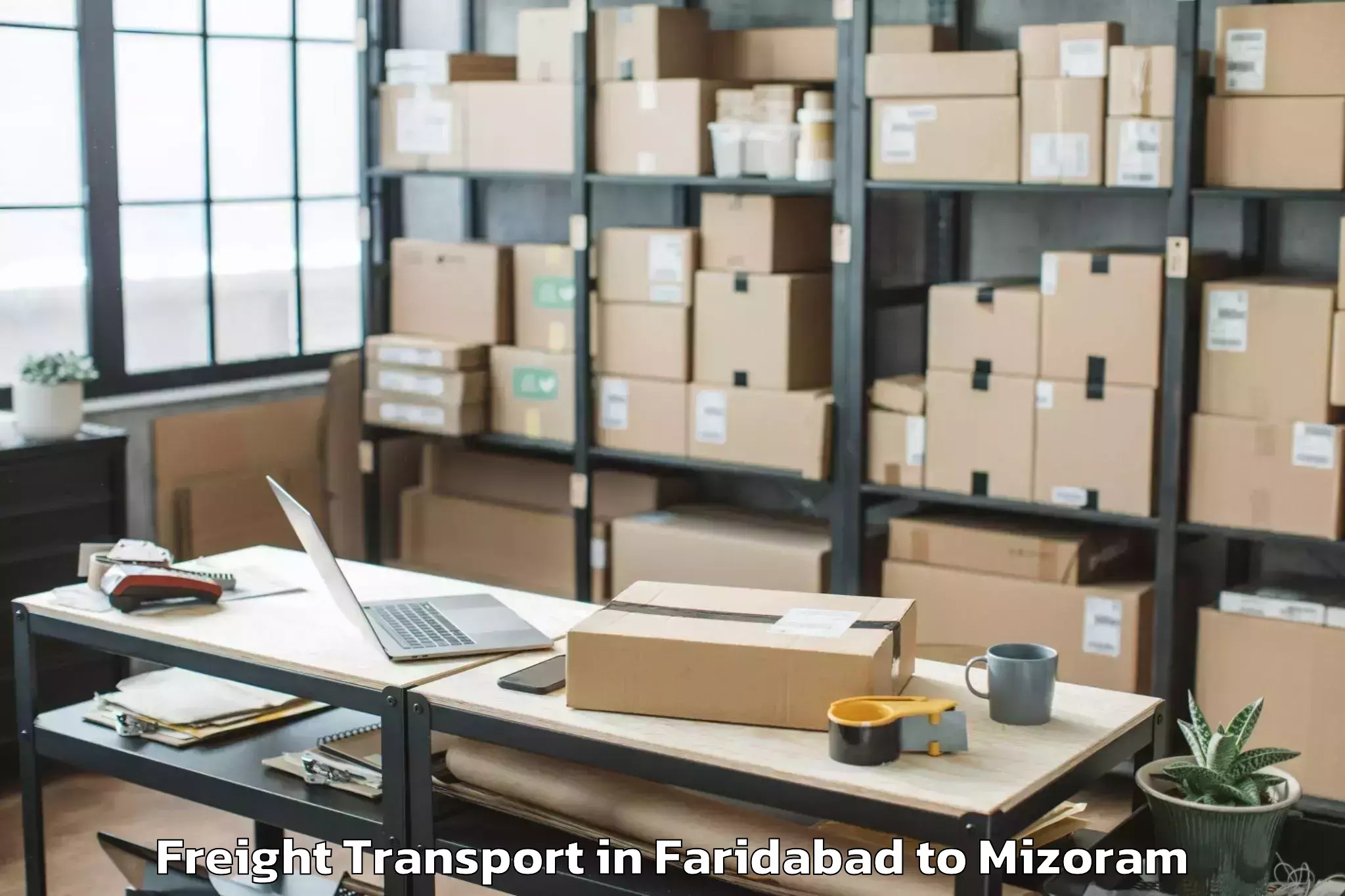 Quality Faridabad to Lungsen Freight Transport